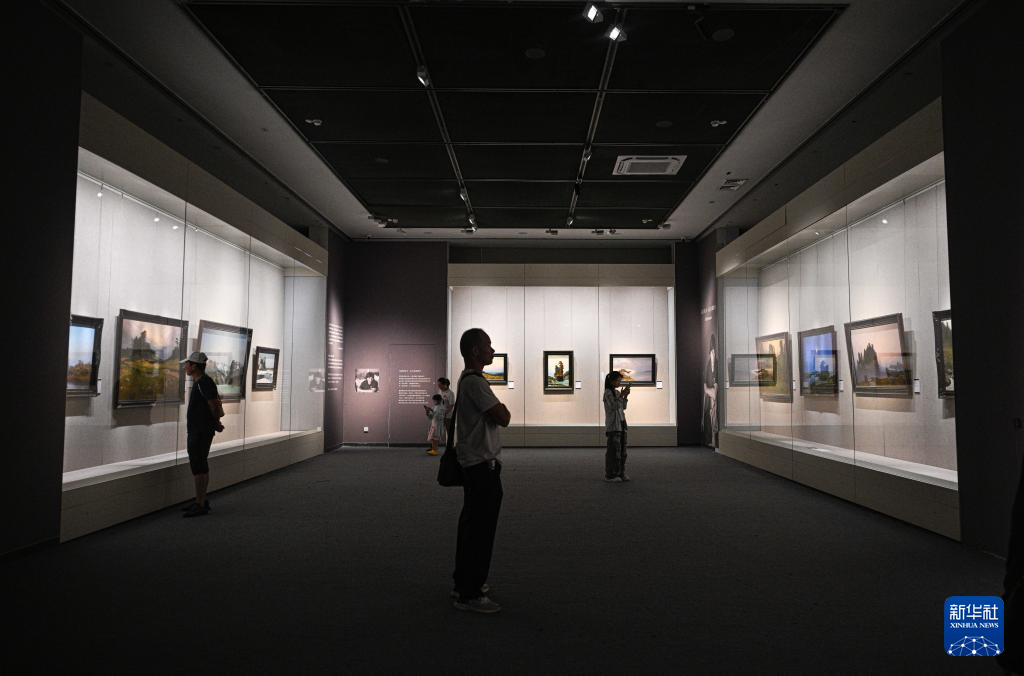 8月13日在位于海口的海南省博物馆拍摄的“俄罗斯当代艺术大师经典作品展”现场。新华社记者 蒲晓旭 摄